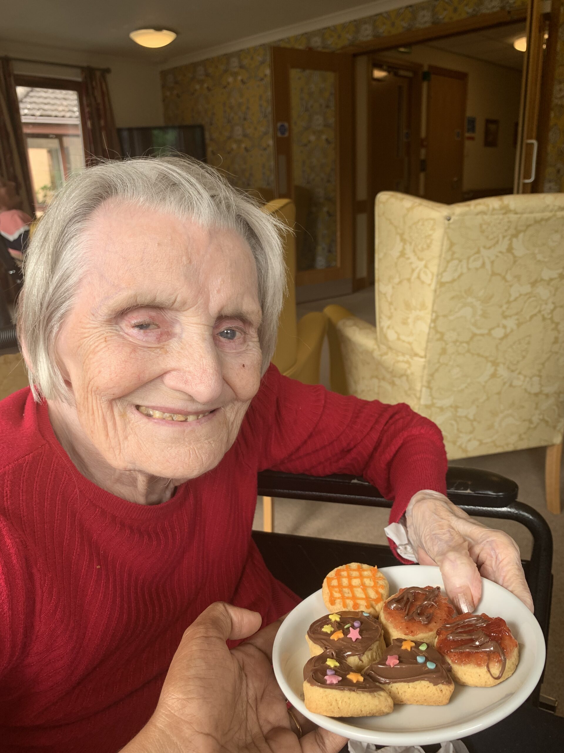 Resident with Decorated Biscuits
