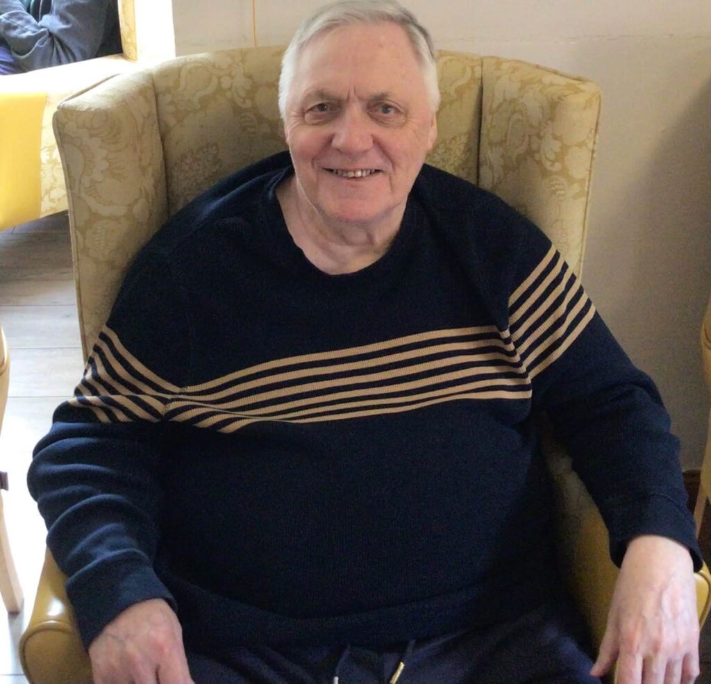 elderly man smiling